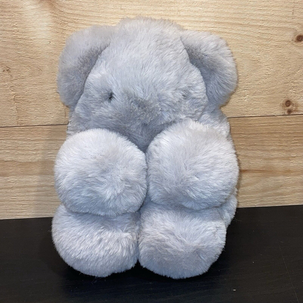 Plush Gray Bear Purse Pocketbook Handbag GUC